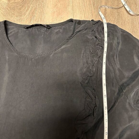 Zara black ruffles blouse premium collection - Picture 10 of 11